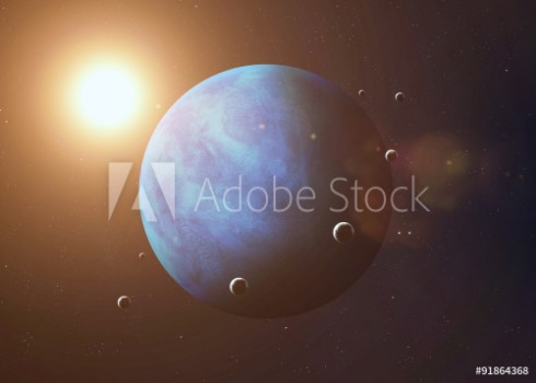 Bild på Shot of Neptune taken from open space Collage images provided